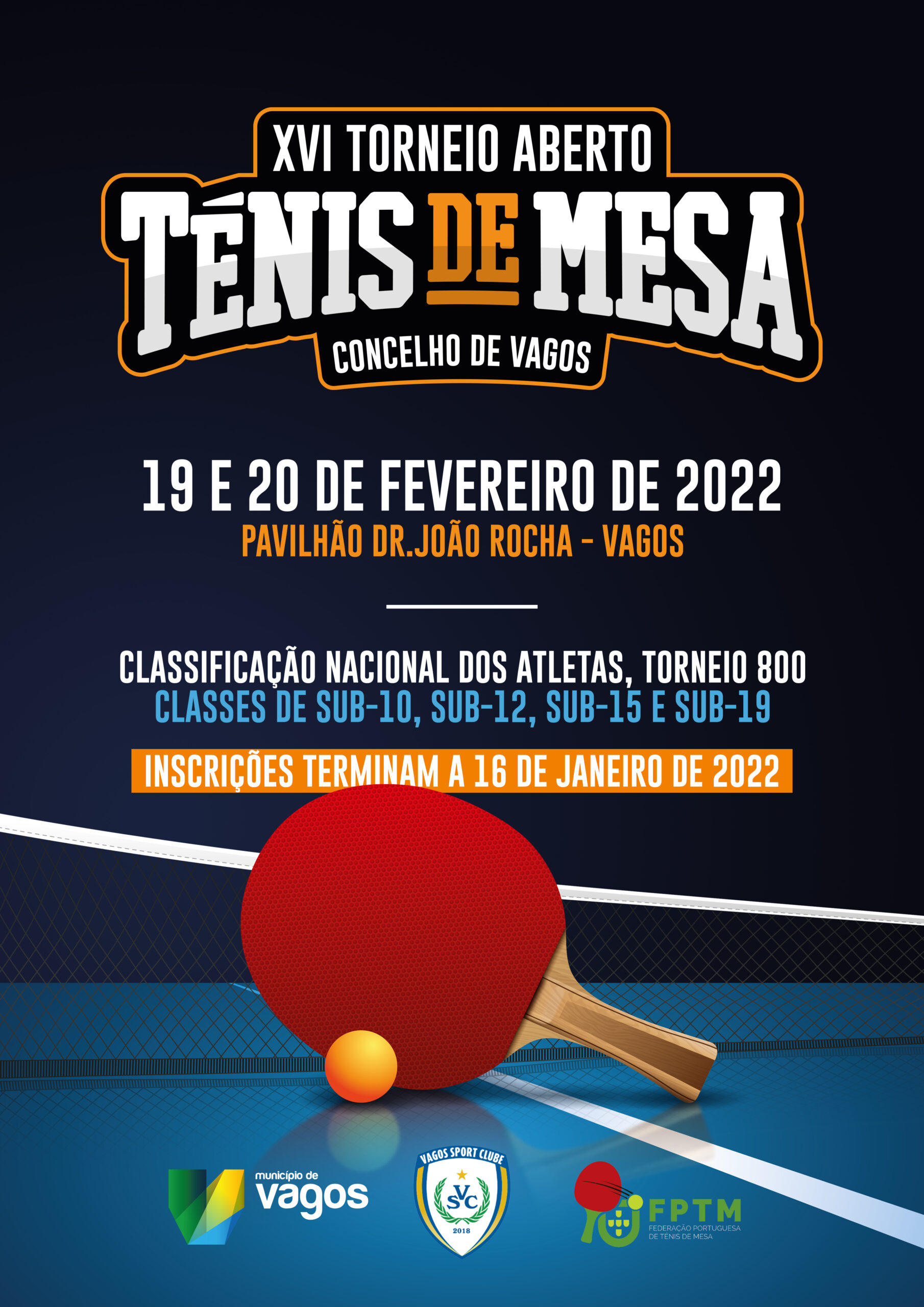 I Torneio Ténis de Mesa Circuito de Veteranos Cidade de Valongo a 7 de  janeiro - FPTM