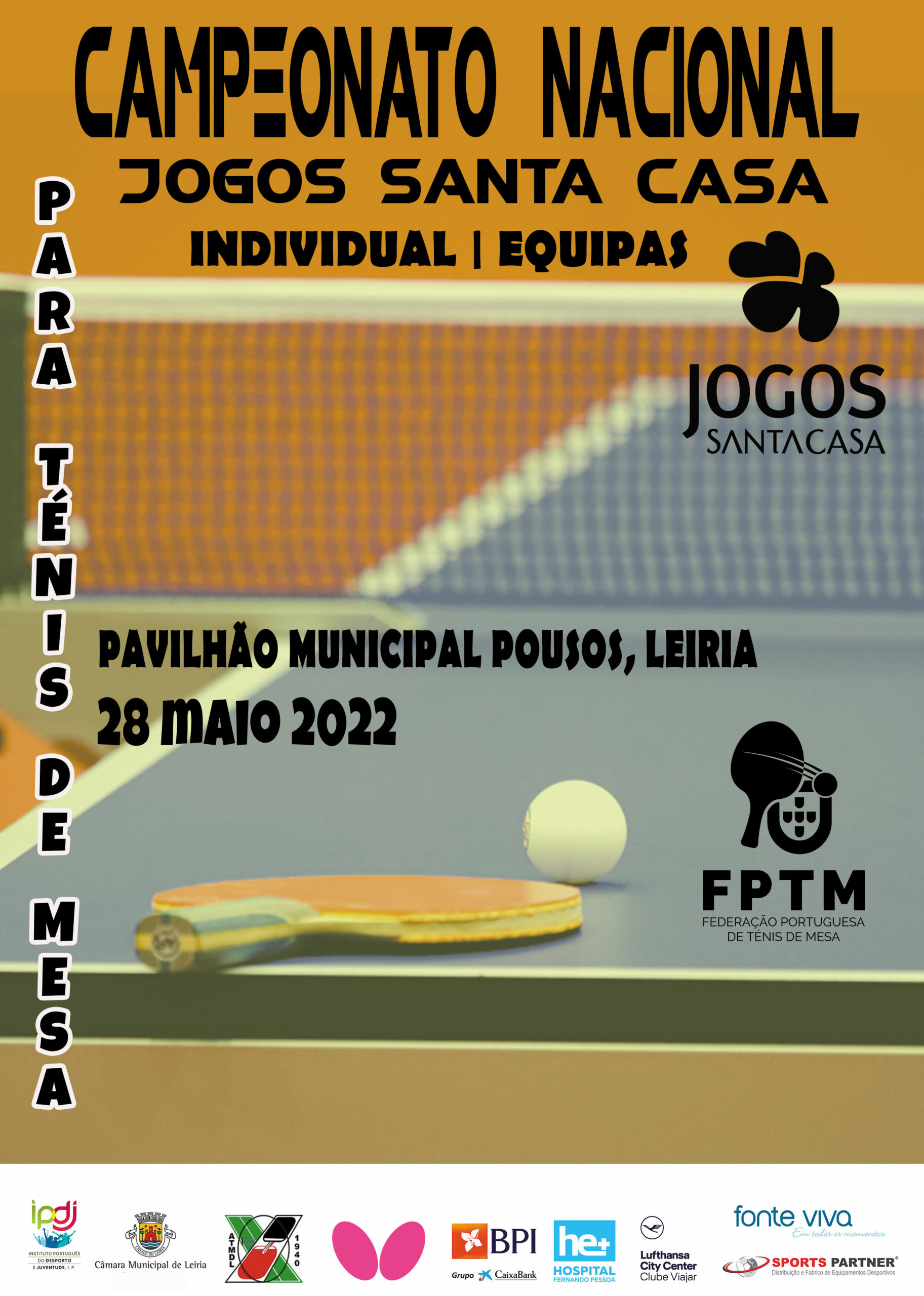 Campeonato Nacional de Para Ténis de Mesa | JOGOS SANTA CASA com 37 atletas