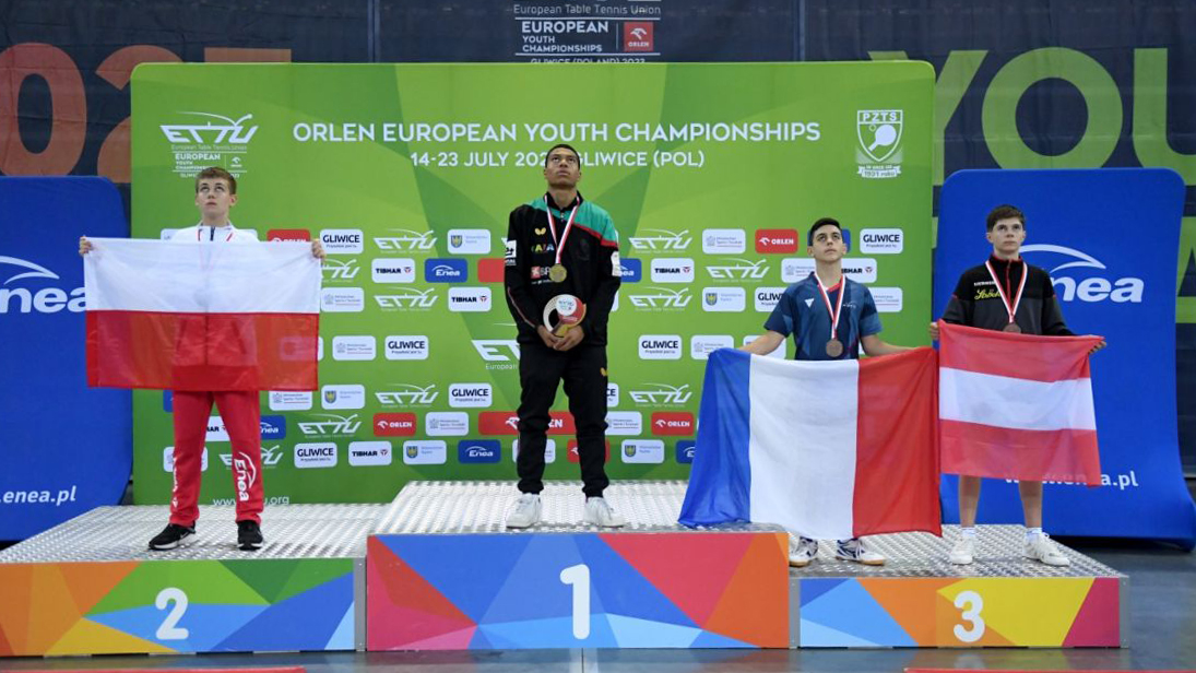 Tiago Abiodun campeão e vice-campeão da Europa, Júlia Leal de bronze