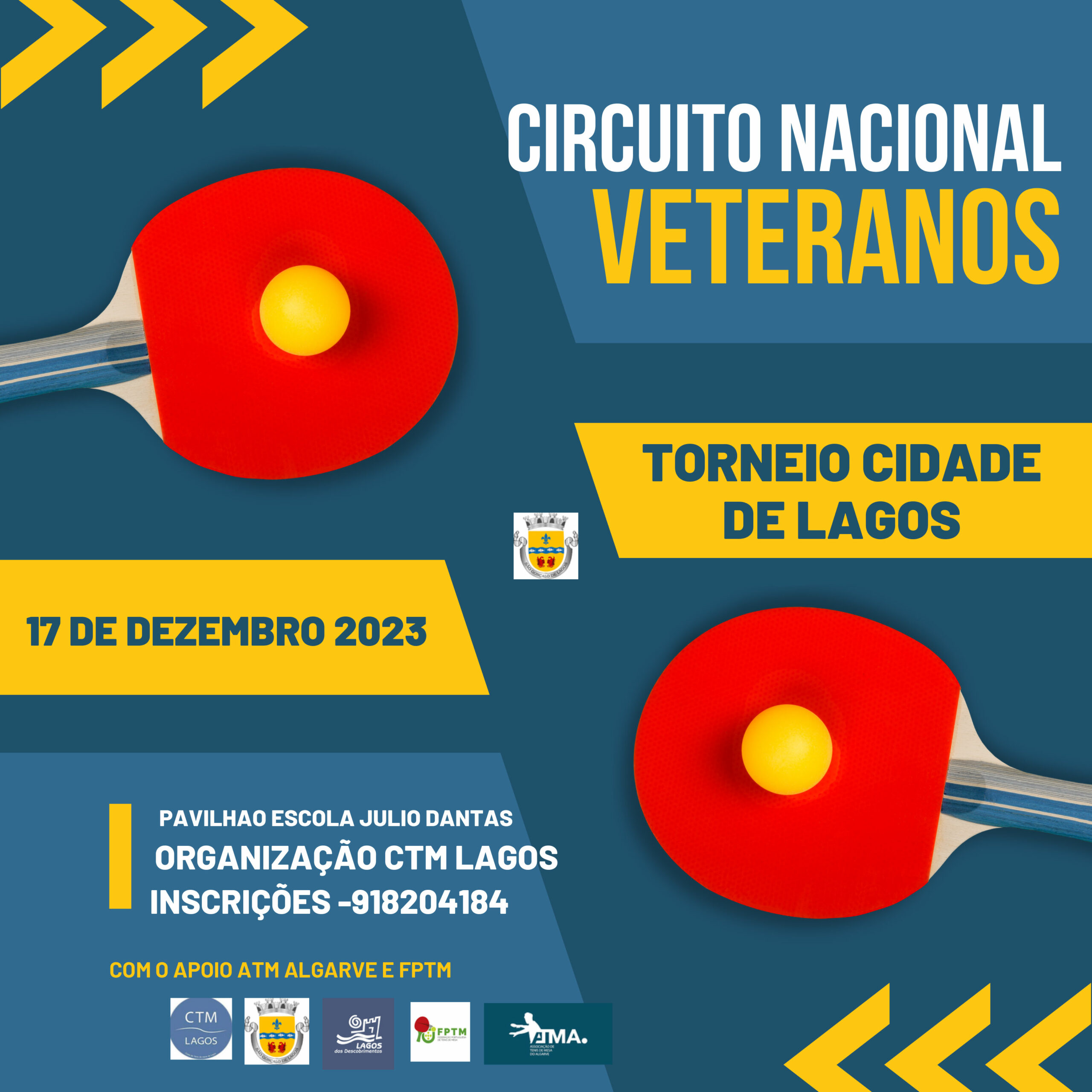 Torneio Cidade de Lagos de Veteranos em dezembro