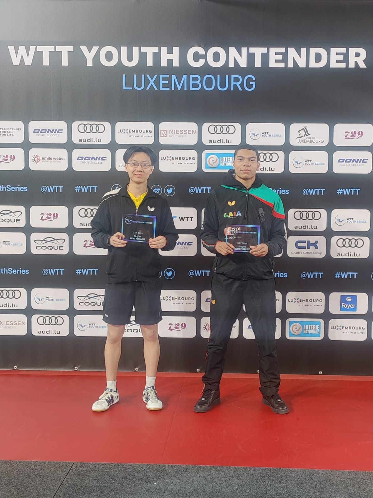 Tiago Abiodun alcança 3.º lugar em sub17 no WTT Youth Contender Luxemburgo